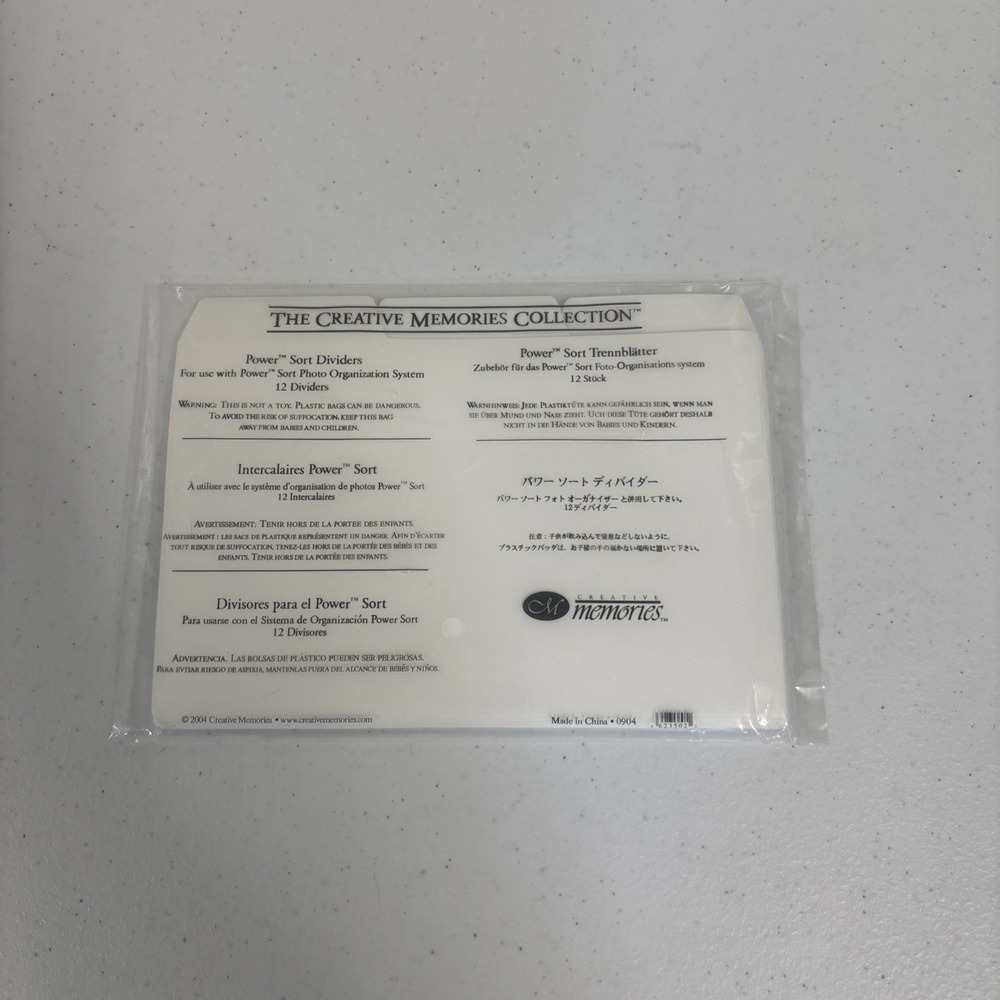 Creative Memories - Power Sort Dividers - Pack of 12 - New Sealed